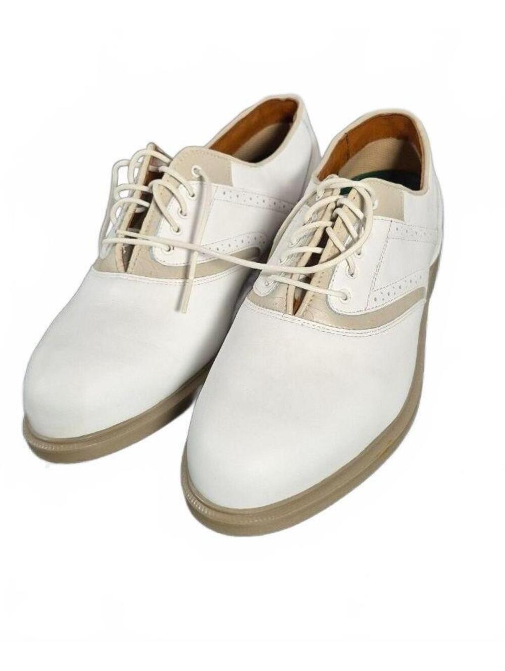 Vintage Rockport Golf White Leather Shoes Men’s 10M Made in Portugal